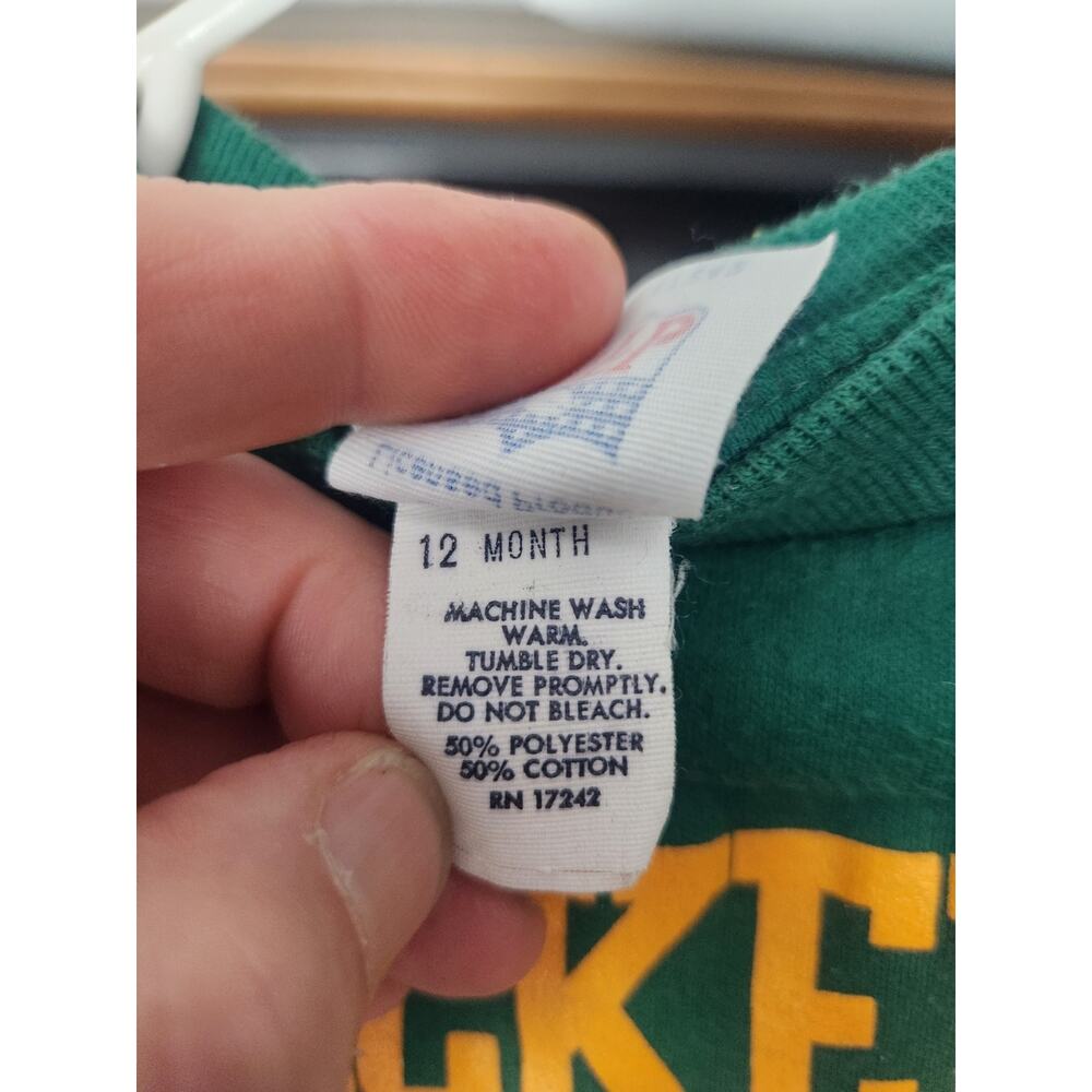 Vintage 80s Green Bay Packers T Size 12 months - Picture 4 of 5